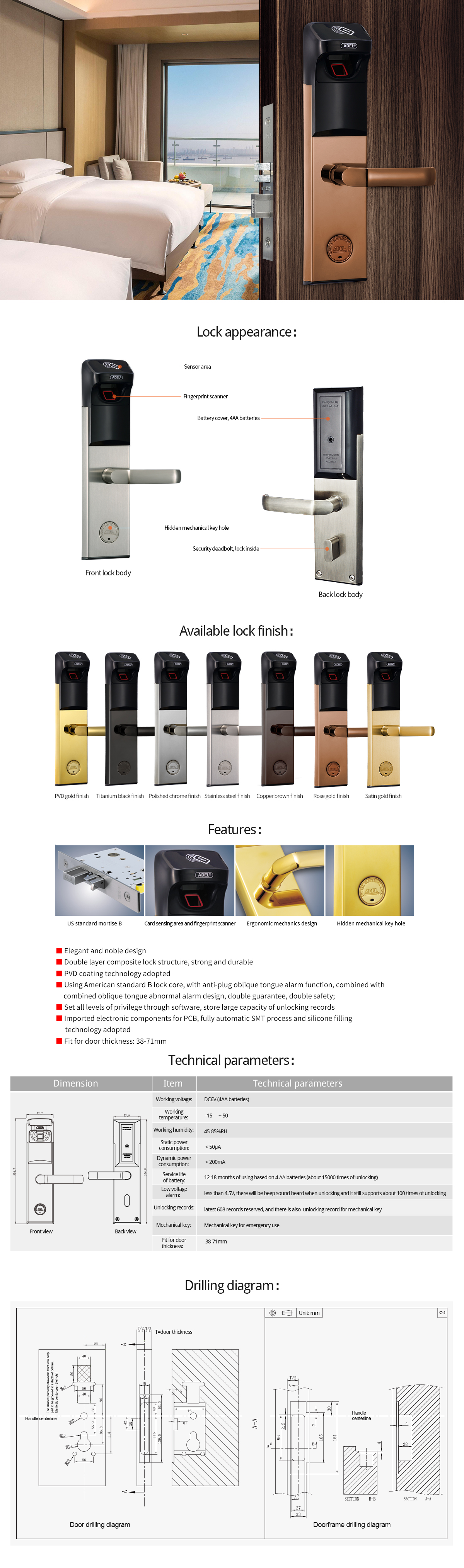 Honor (USNO.333) Fingerprint card lock 8